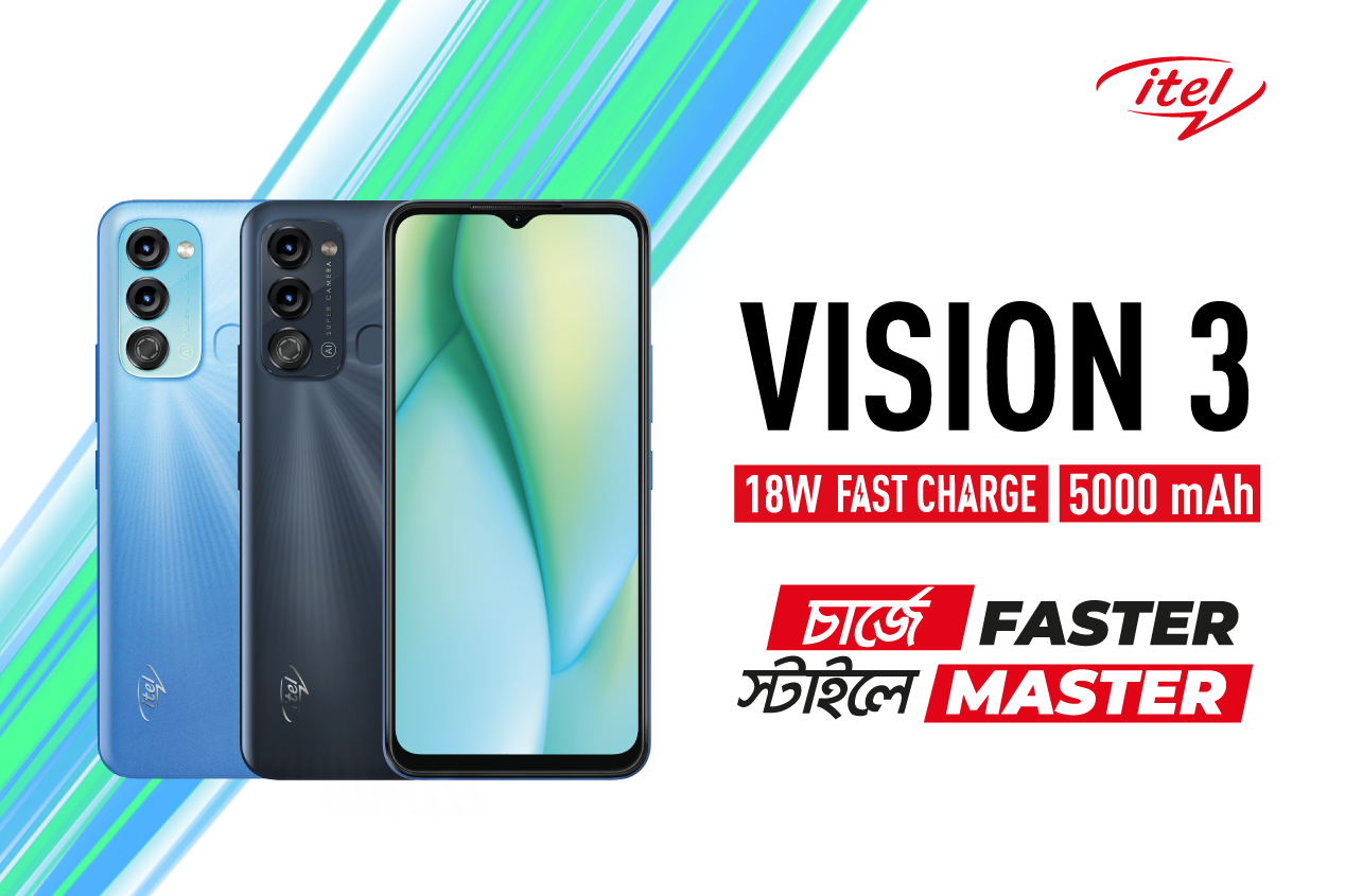 itel launches its first fast charging smartphone Vision 3